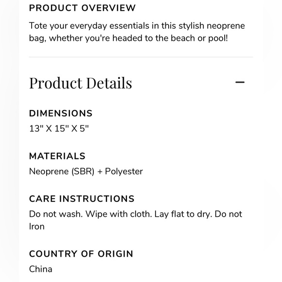 Summersalt Pink/Red Neoprene Tote Bag - Picture 5 of 5